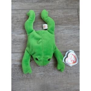 Vintage Ty Beanie Baby Legs Frog 1993‎ Tagged Plush Toy Collectible
